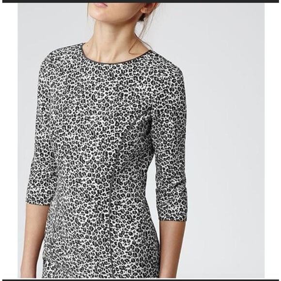 REISS Toulon Leopard Print Sheath Dress - Picture 2 of 8